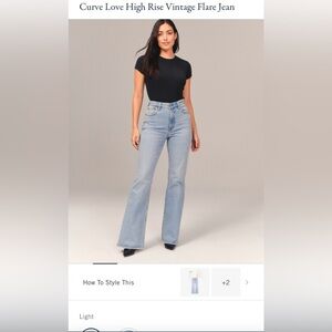 A&F Curve Love High Rise Vintage Flare Jean 27L